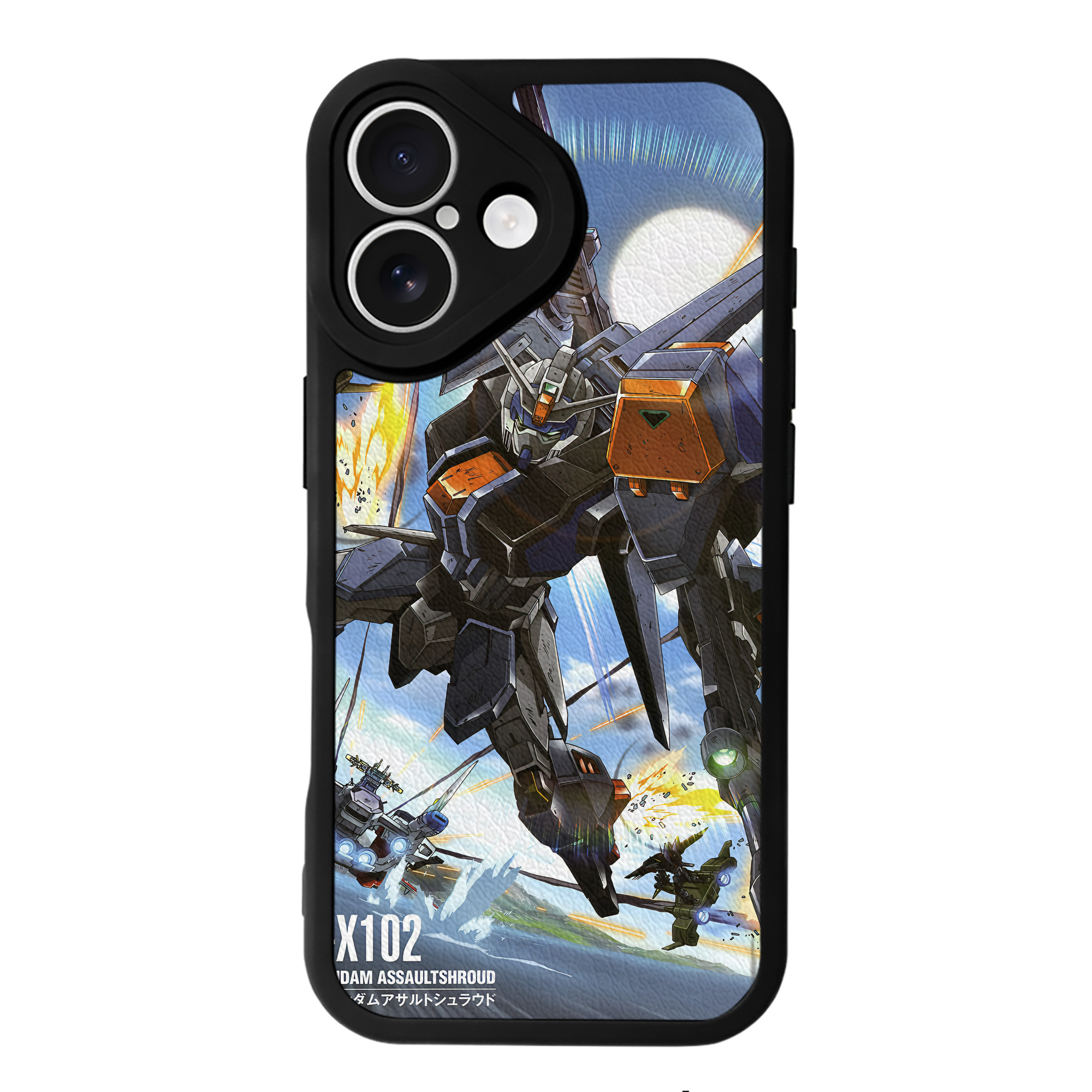 （画像用） 機動戦士ガンダム Mobile Suit Gundam 【iPhone 16シリーズ対応】シリコンスマホケース（レザー調） 材質：シリコン